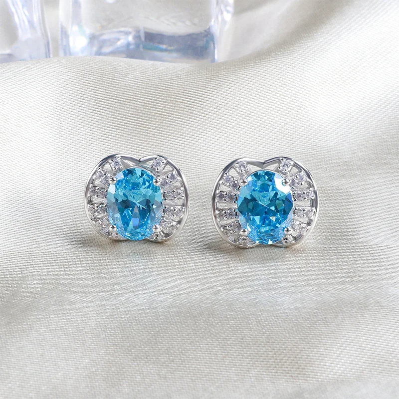  ﻿ ﻿ YYSuniee Solid 925 Sterling Silver Flower Stud Earrings for Women Trendy Shiny Cubic Zirconia Earrings Studs Gift Fine Jew