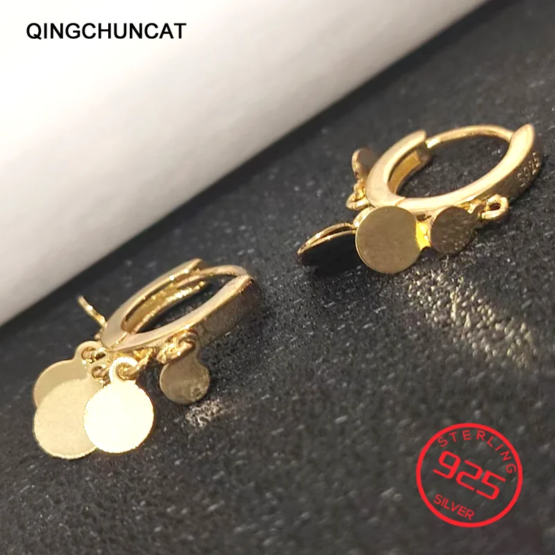 

Engagement Trendy 925 sterling silver Tassel Hoop Earrings Pendant Dangle Earrings For Women Gift 2026 new Accessorie Jewelry