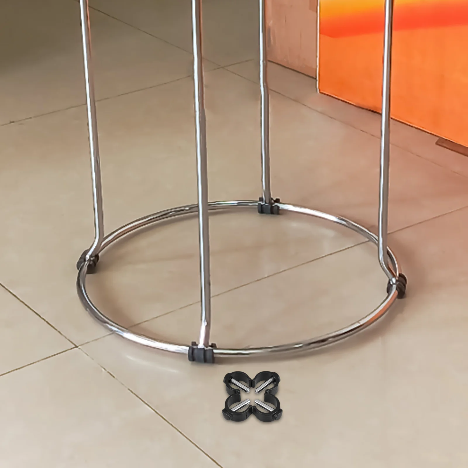 4 clip di ricambio per sedia da toilette, 22 mm, punte in gomma antiscivolo, metallo rinforzato in gomma durevole, universale, adatto per il bagno