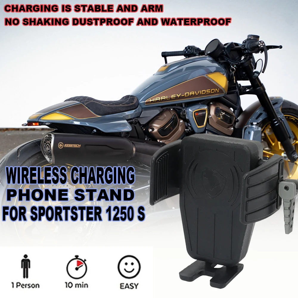 New Motorcycle For Sportster S 1250 RH1250 RH 1250 2021 2022 Wireless Charger Phone Navigation Bracket Navigation Support