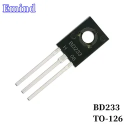 10/20/30 peças bd233 dip transistor para-126 tipo npn bipolar amplificador transistor 45v/4a