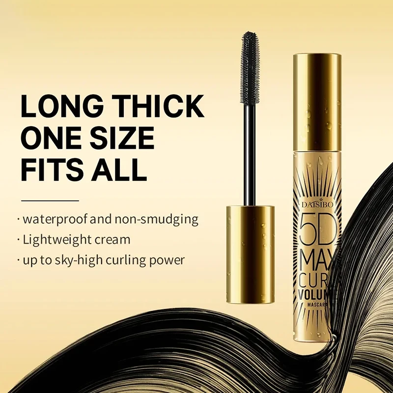 Mascara 5D durable et étanche à la transpiration, optique mince, maquillage transfrontalier européen et américain, non étourdi, tridimensionnel