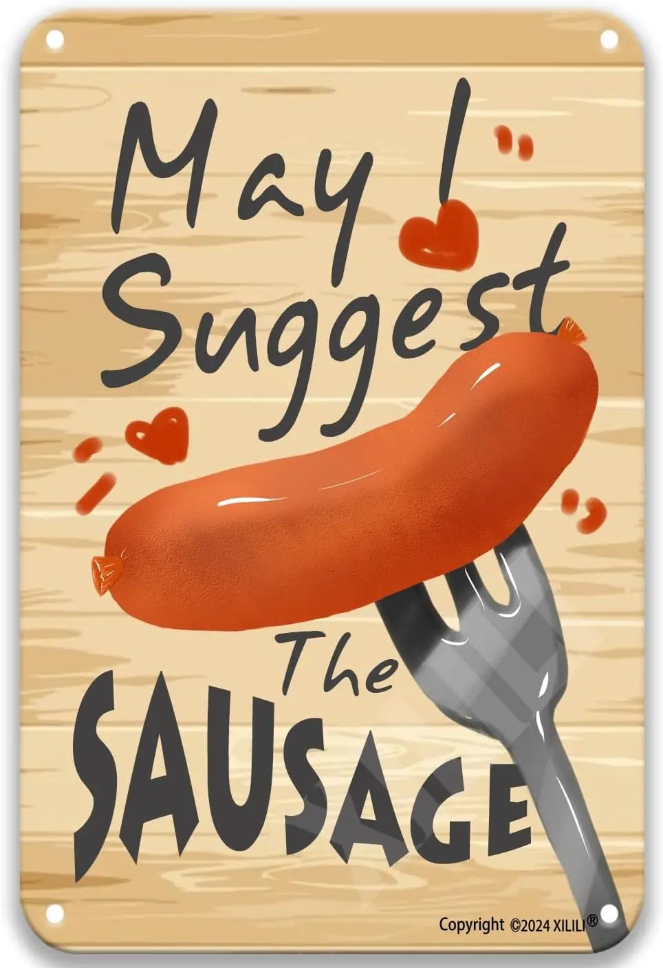 May I Suggest The Sausage Vintage Metal Signs Farmhouse Kitchen Decor Diner Coffee Decorations For  Sign-alu