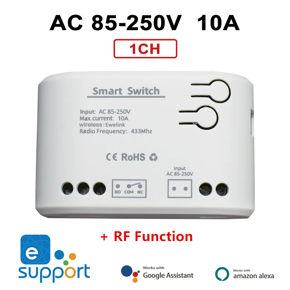 

Wi-Fi Релейный модуль Домашней автоматизации USB 5V 7-32V 85-250V 220V Смарт-переключатель EWELINK Приложение Пульт дистанционного управления Inching Timer Alexa Google