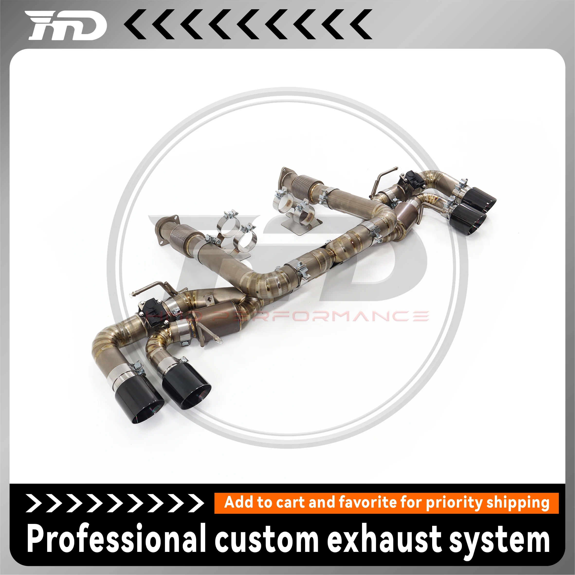 

HMD TItanium TC4 Performance Exhaust System For Corvette C8 Exhaust Valved Exhaust Muffler car
