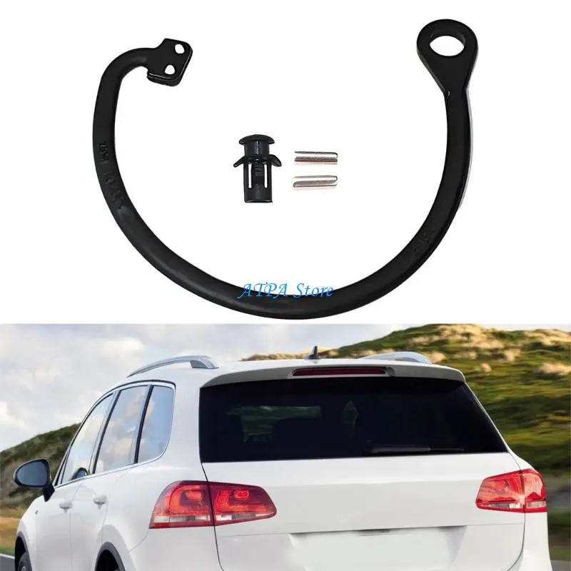 U13C Door Cap Leash Replacement 2 Piece Black Plastic Cap Tether Set for Broken Cap Link Repair for Vehicle Care
