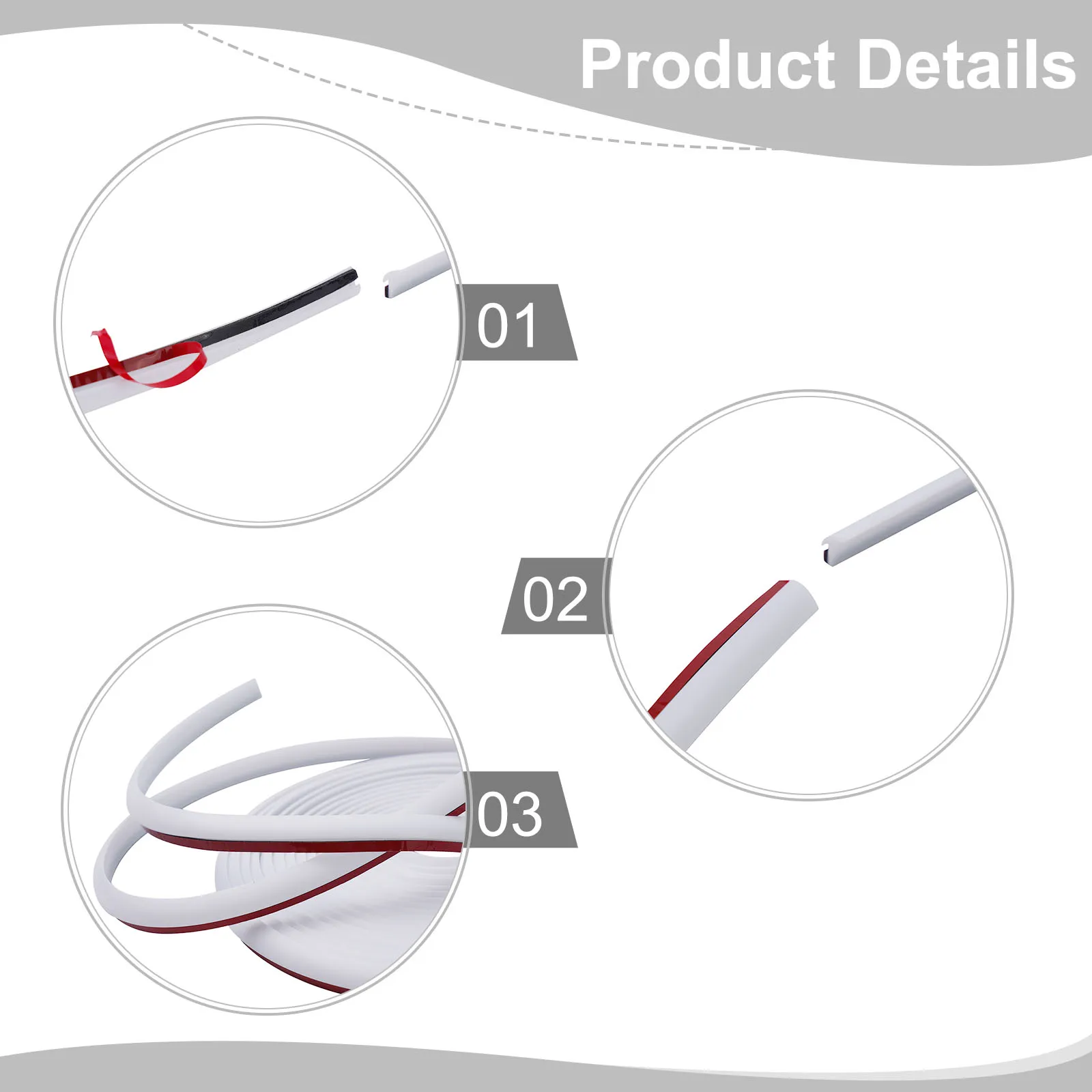 5M T-Shaped EPDM Rubber Sealing Strip for Automotive Weatherproof For Edge Trim Front Rear Bumper Lip Headlight Side Skirt Use