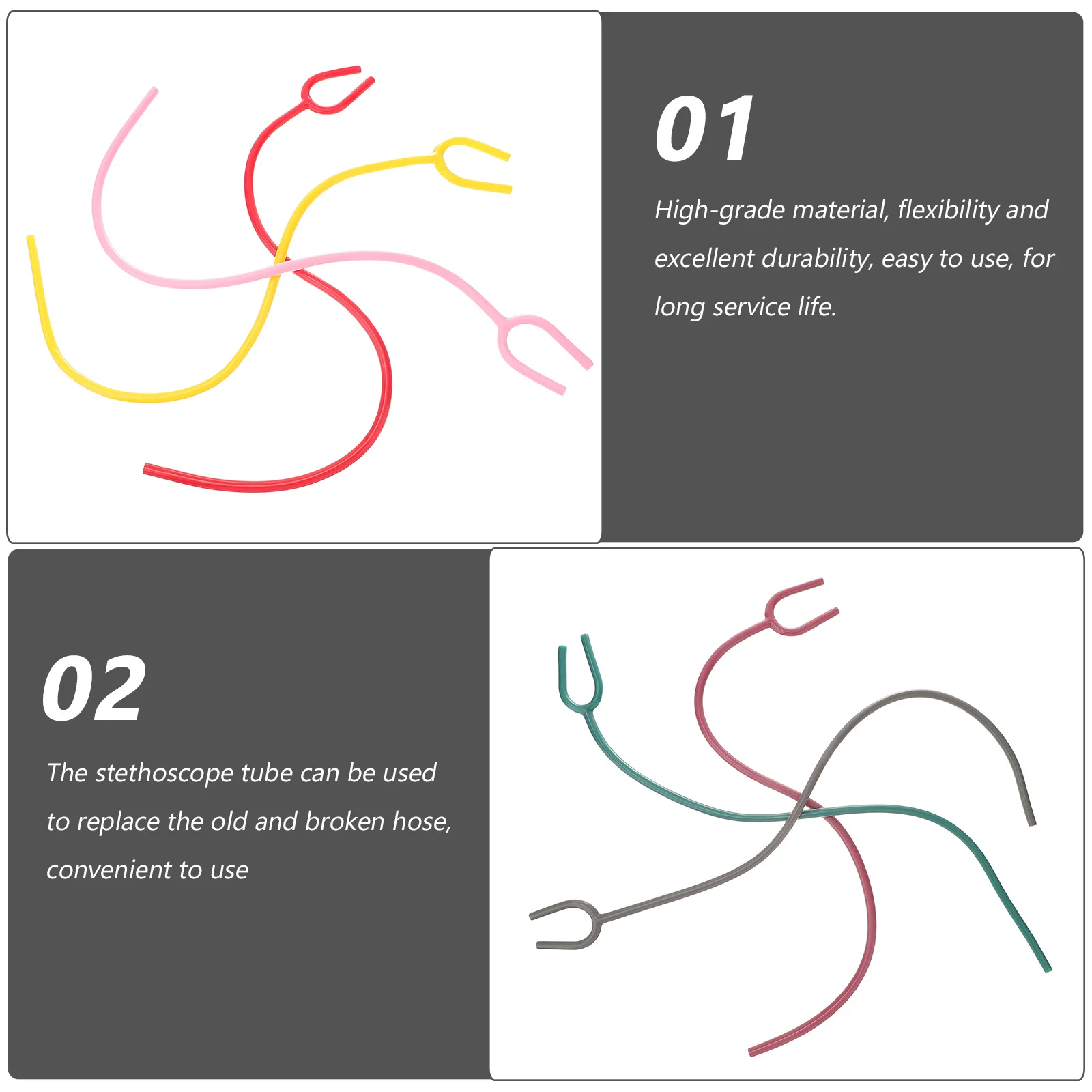 

Stethoscope Y Shaped Tube Extension Replacement Hose for Echoscope Durable Plastic Diagnostic Equipment Part