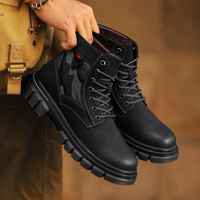 

Мужские модные повседневные универсальные рабочие ботинки на открытом воздухе