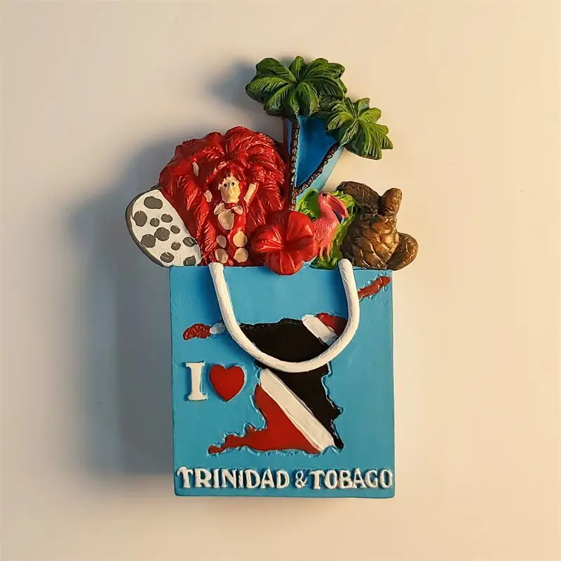 

Магнит на холодильник Trinidad and Tobago, наклейка на холодильник, домашний декор, сувенир из смолы