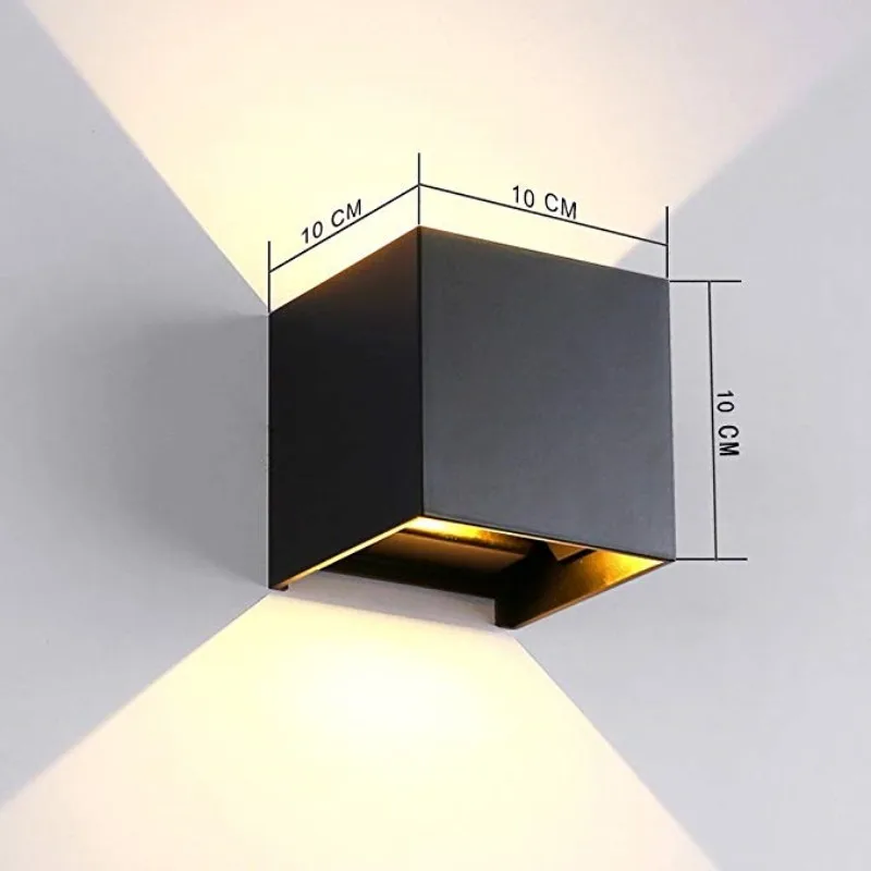 LED 벽 램프 야외 스콘스 발코니 베란다 조명, 정원 마당 통로 장식 조명, 실내 침대 옆 램프, 알루미늄, AC110V, 220V, IP65 