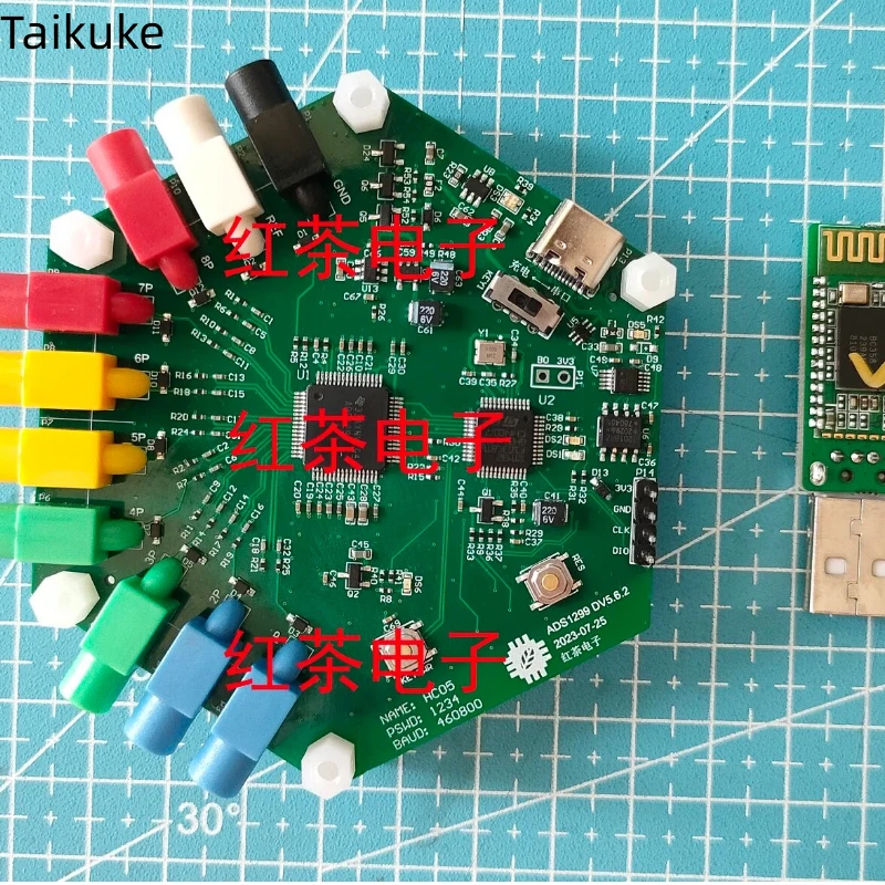 ADS1299 EEG Acquisition Module 8-lead EEG Experiment BCI Brain Computer Interface EMG Electromyography Animal Sensor