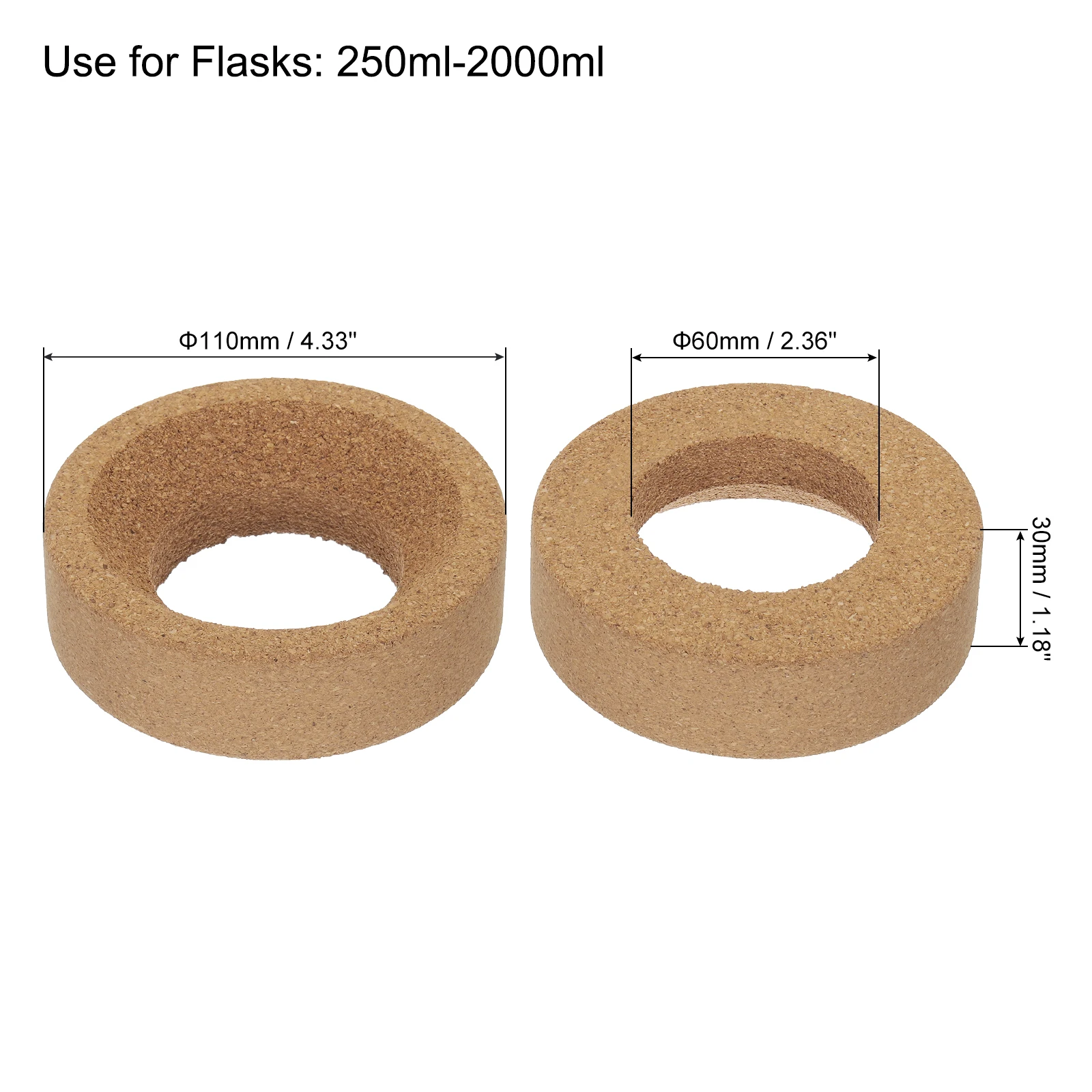 4Pcs Laboratory Flask Cork Stand 110mm Diameter Round Bottom Holder Flask Support Holder for 250ml-2000ml Flasks