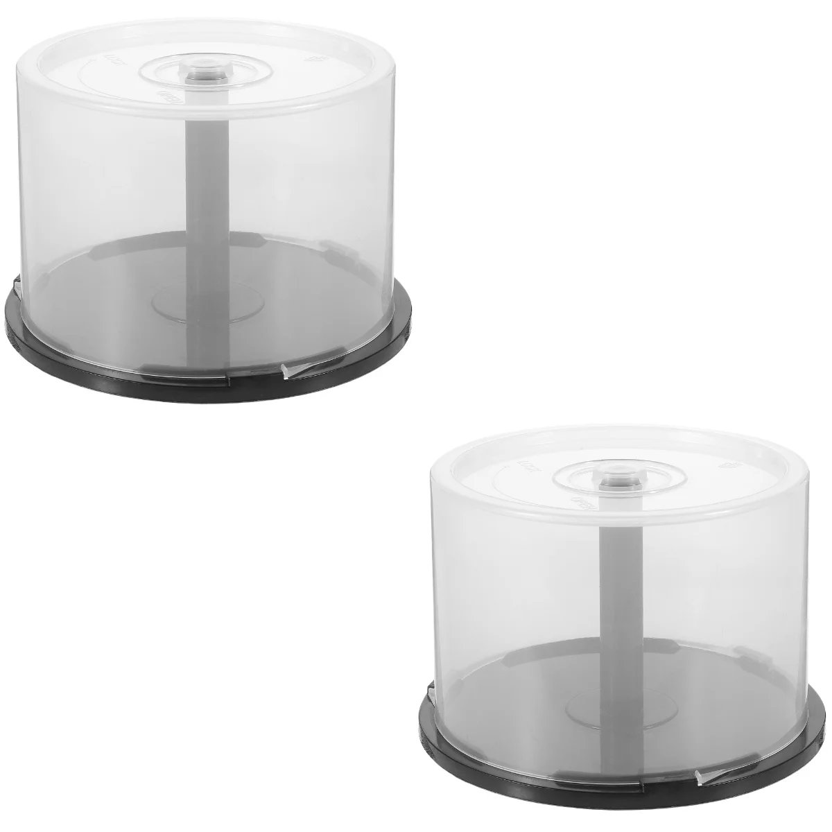 

Set of 2 Disk Wallet Disc Holder CD Empty Bucket Plastic Dvd Storage Container Cases