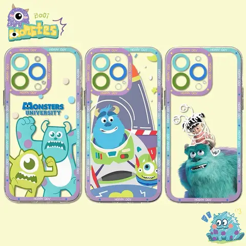 Monsters University Disney Case For iPhone 16 Pro Max 15 14 Plus 13 12 11 Pro XR XS X 8 7 SE 2020 Soft Silicone Clear Back Cover