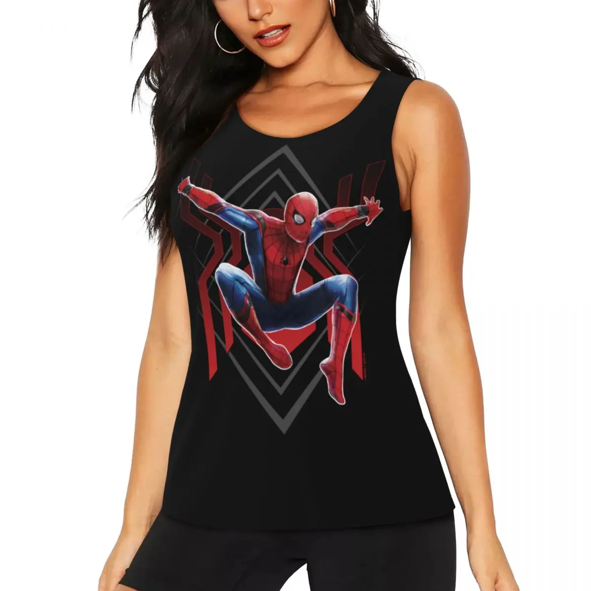 Custom Spiderman Spider Jump Yoga Shirt for Women Workout Running Tank Tops