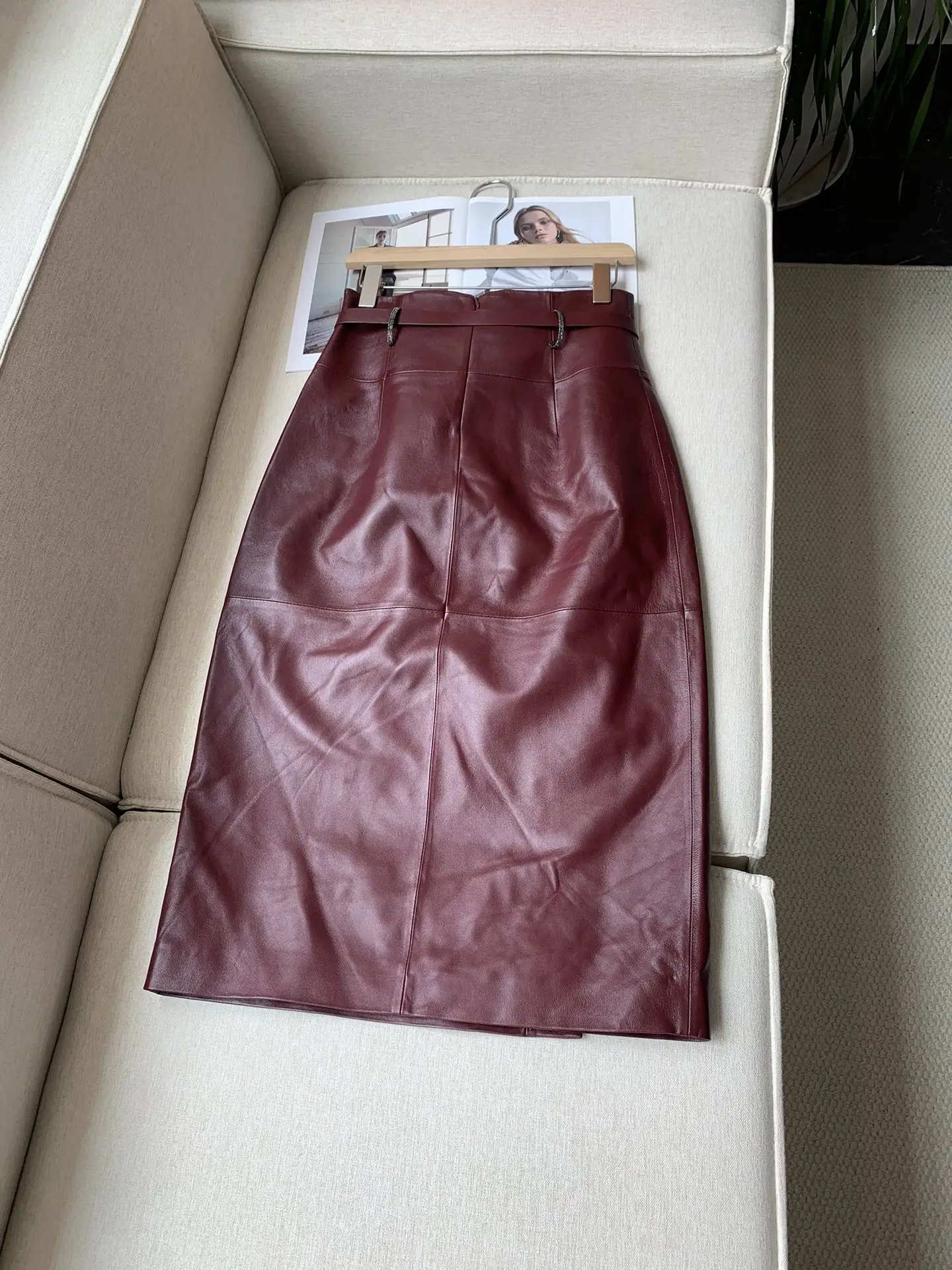 New Autumn And Winter Beaded Sheepskin High Quality Skirt For Women