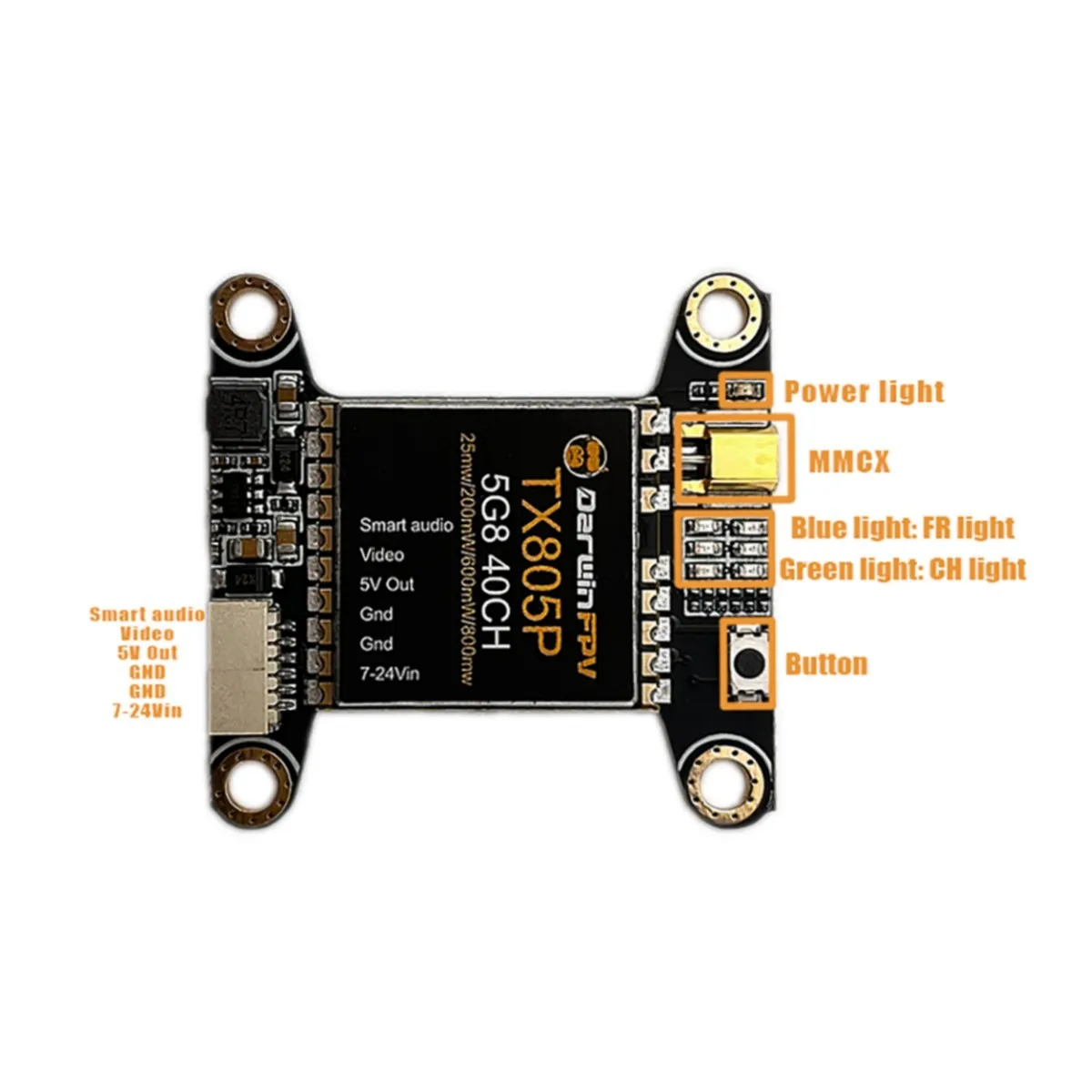 DarwinFPV 5.8G 40CH 25/200/600/800mW TX805P VTX