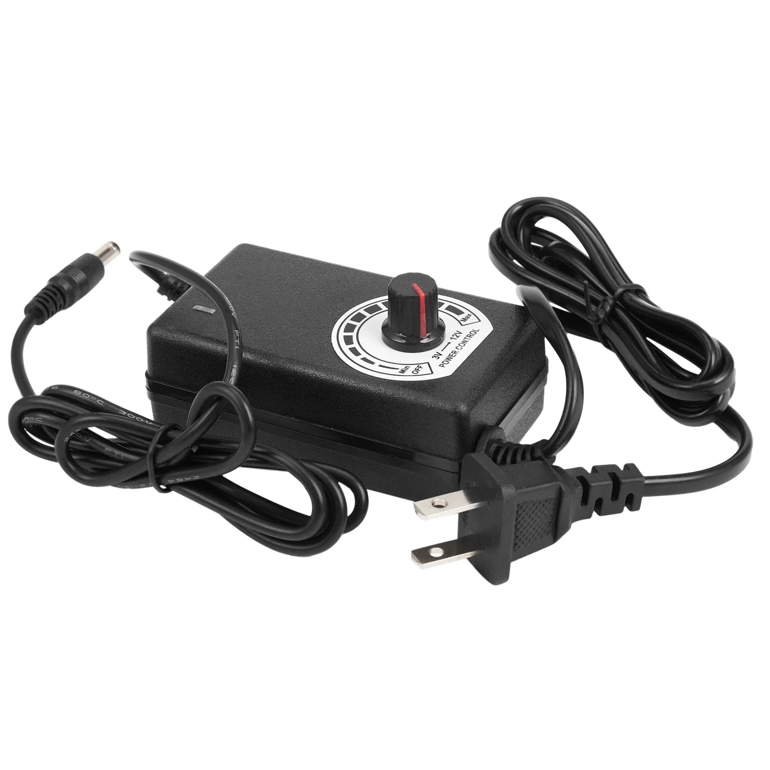 AC to DC Adapter 12V 2A Adjustable Power Supply Motor Speed Controller with US Plug For Electric Fan and Pump