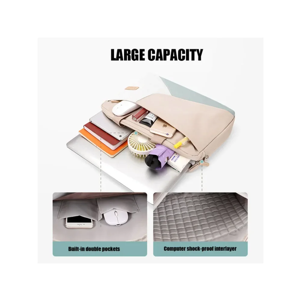 Xnyocn حقيبة كمبيوتر محمول 15.6 بوصة حقيبة متينة مقبض حقيبة الكمبيوتر المحمول واقية ل HP Dell Macbook Ultrabook #5