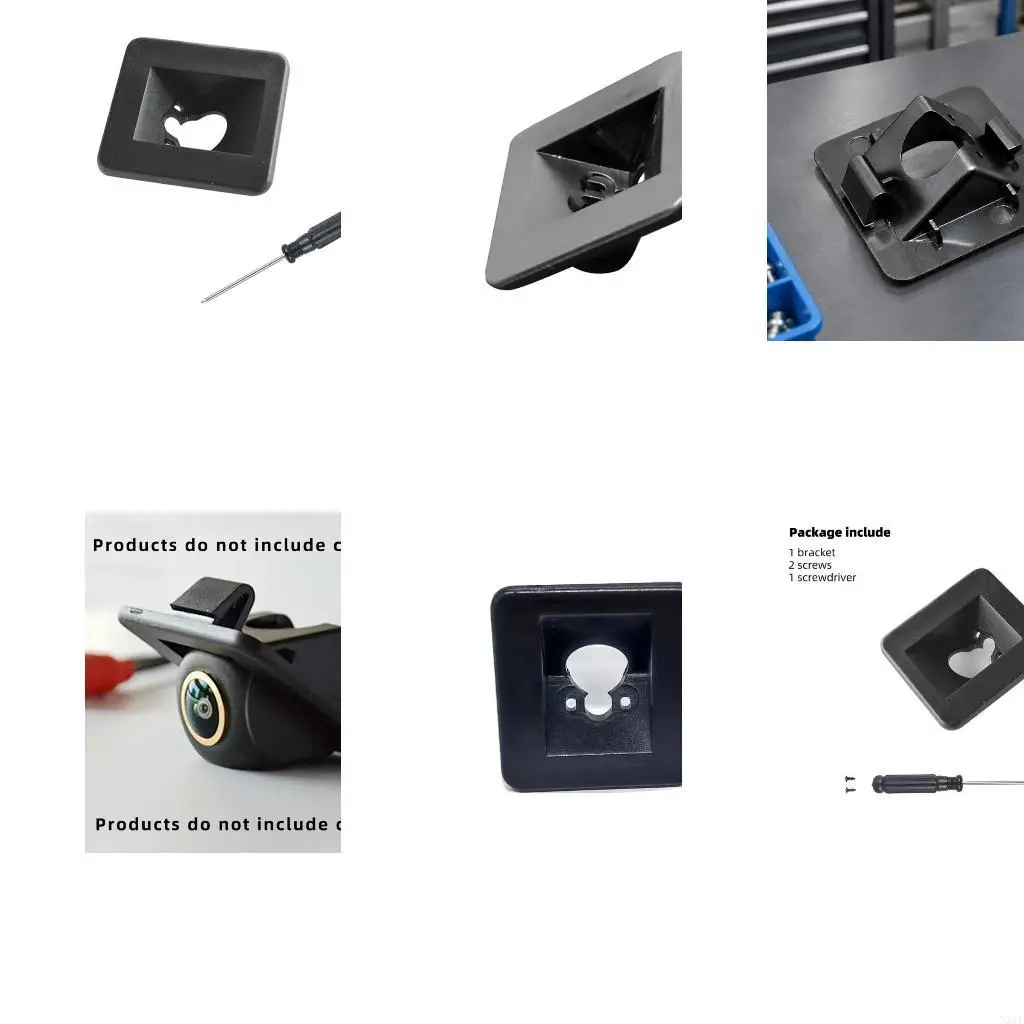 Plastic Reverse Camera Mount for K3S Application, Molded Bracket with a Central Opening and Retaining Structure for Repair X37F