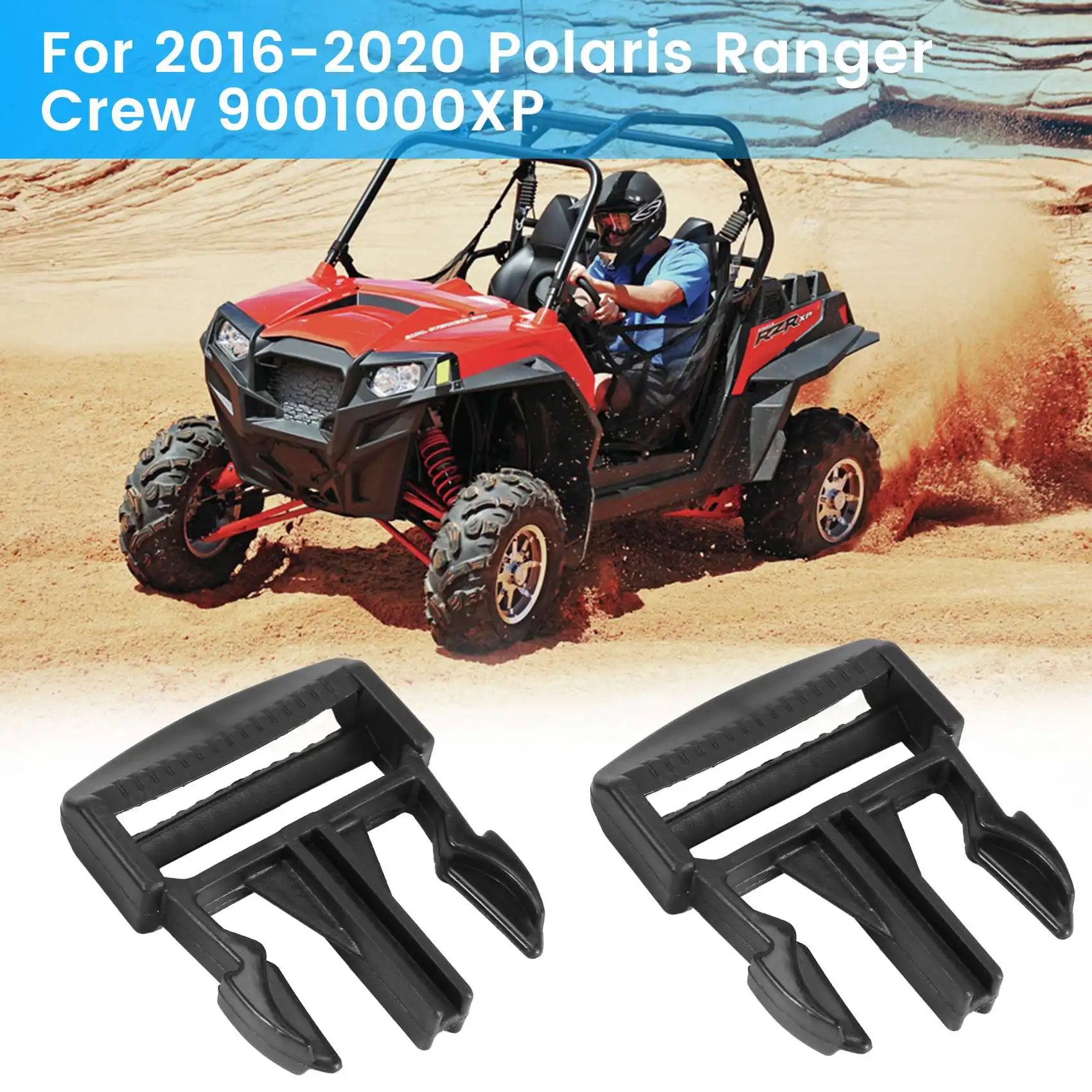 【Vendita flash】Confezione da 2 clip per fibbia a rete per porta per Polaris Ranger 2016-2020 570 900 1000 XP Fibbia di fissaggio per rete per porta di sicurezza laterale per 545