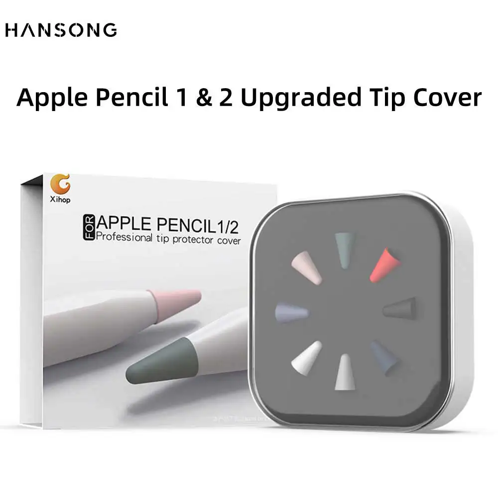 

8Pcs Silicone Stylus Replacement Nibs Case Nib Protective Cover for Apple Pencil Pro 1 2 Universal Touch Screen Stylus Case