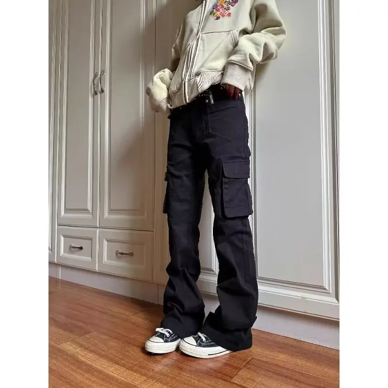 

Джинсы прямого кроя Slim Fit, рабочие брюки, свободные, удобные, в американском ретро-стиле, повседневные джинсовые брюки Cleanfit