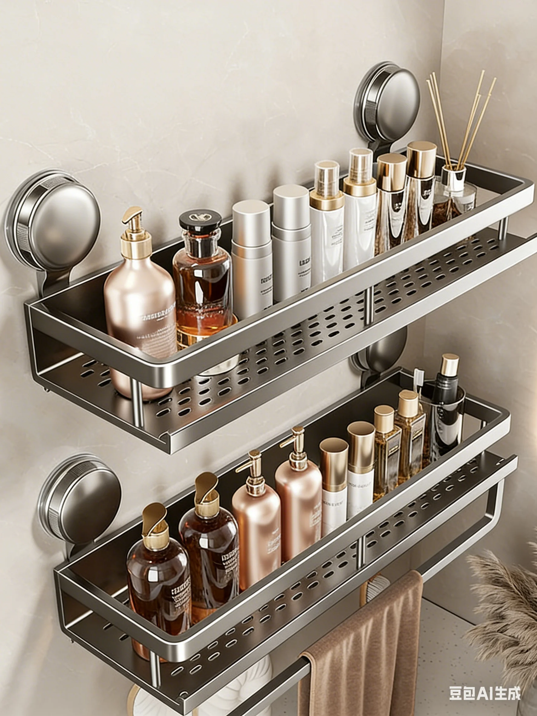 

Bathroom Washbasin,Toilet Storage Rack,Toilet, Shower Room, Kitchen, Wall Mounted Non Perforated Towel Rack