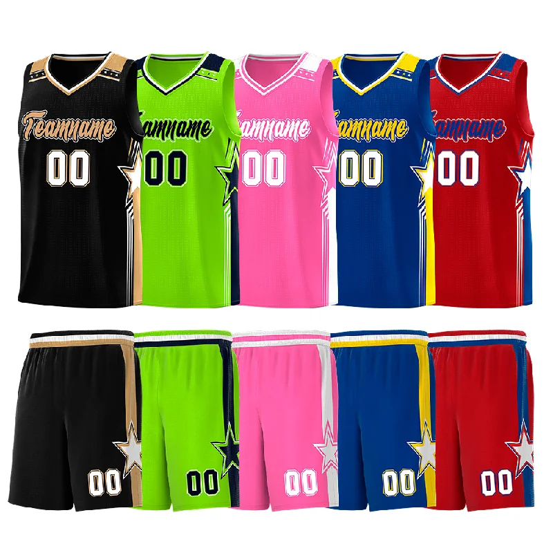 

Custom Basketball Jerseys Lightweight Breathable Polyester Personalized Team Mesh Wholesale Sportswear Custom Star Design Unisex