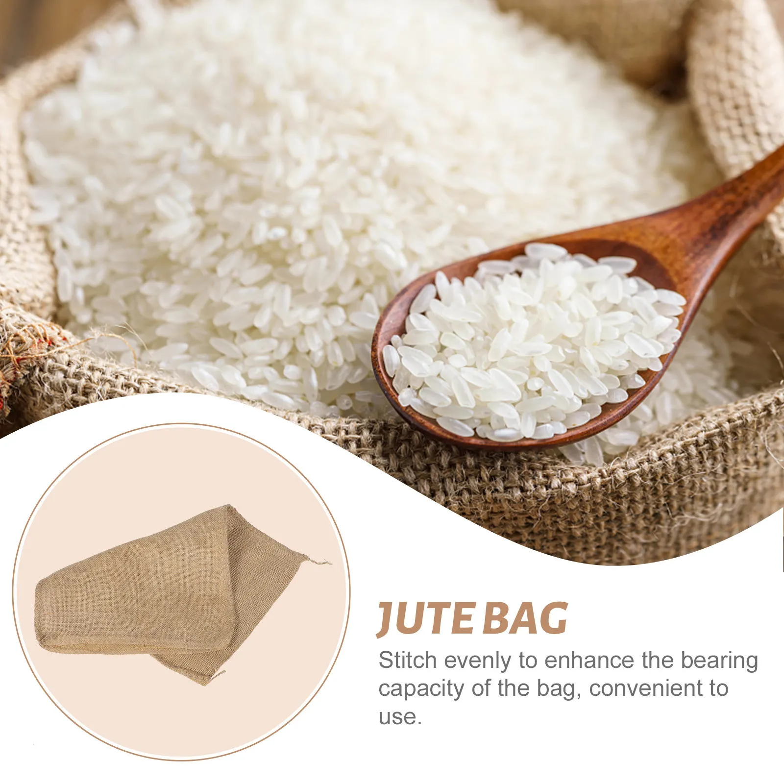 3 szt. worków jutowych odpornych na zalanie, o dużej pojemności, pogrubione worki z juty do przechowywania piasku, zbóż, ziół leczniczych, warzyw, uniwersalne