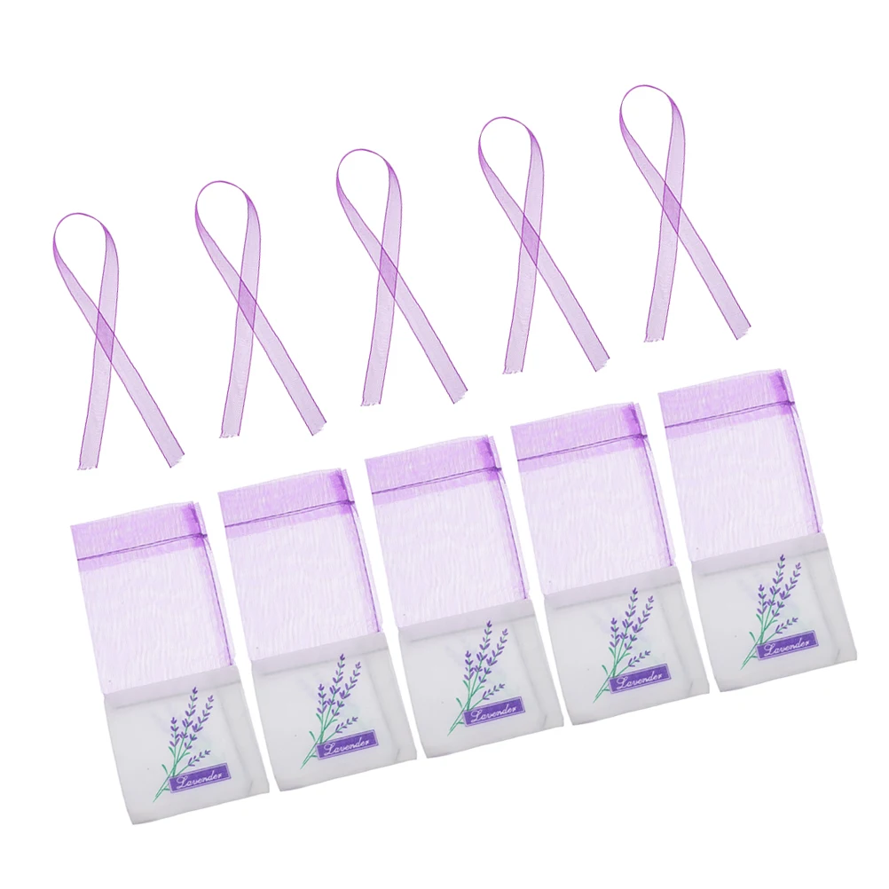 

5 Pcs Lavender Sachet Bags Empty Drawer sachets Tea Bags Gauze Organza Mesh Drawstring Pouches Wardrobe Herbs Packing Small