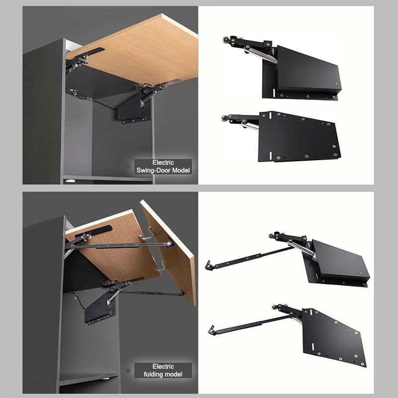 Cupboard System Mechanism Down Folding Lid Strut Gas Spring Furniture Hardware Electric Kitchen Lift up Upper Cabinet Door Hinge