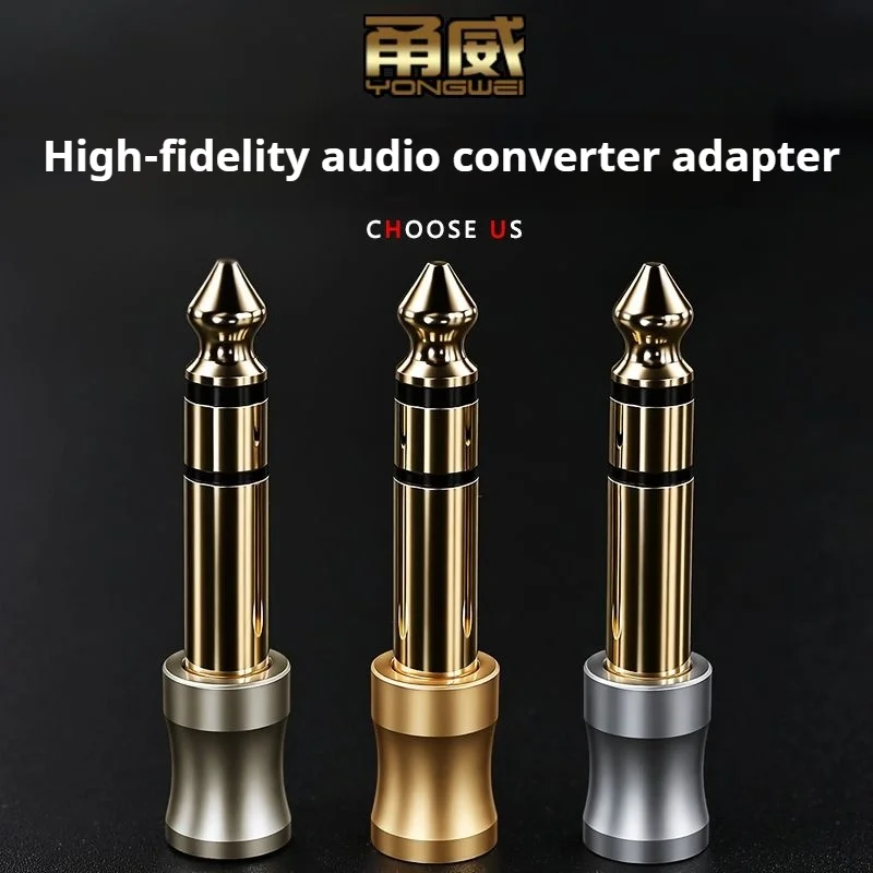 6.5mm Male to 3.5mm Female Audio Adapter Plug, 3.5 to 6.35 Headphone Sound Card Electric Piano Converter
