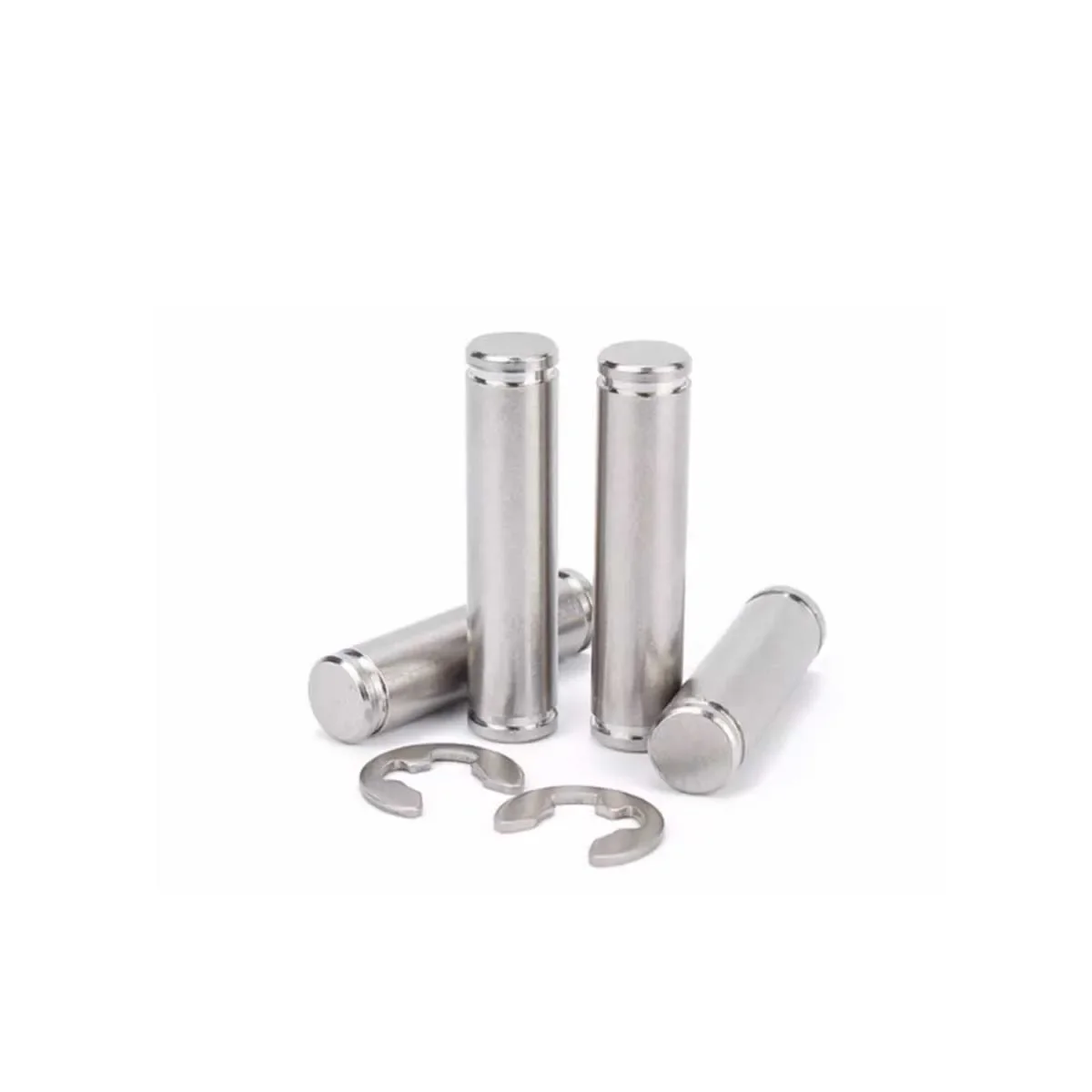 304 Stainless Steel Double Headed Slotted Cylindrical Pin/ Matching Retaining Ring M3-M12