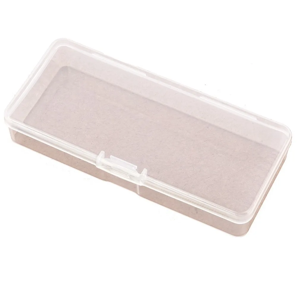 

New Transparent Fish Hook Storage Box 102x45x18mm Empty Rectangle Case Organizer Plastic Packaging Box Household Supplies
