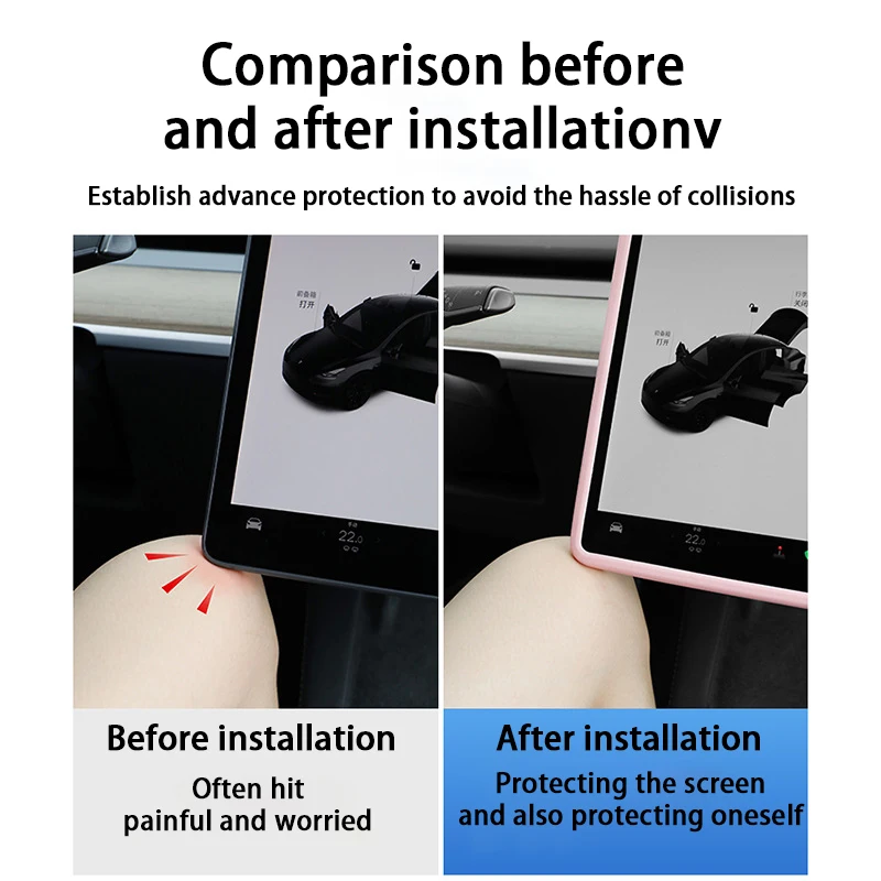 Waterproof Silicone Screen Protector Frame for Tesla Model 3/Y Navigation Cover