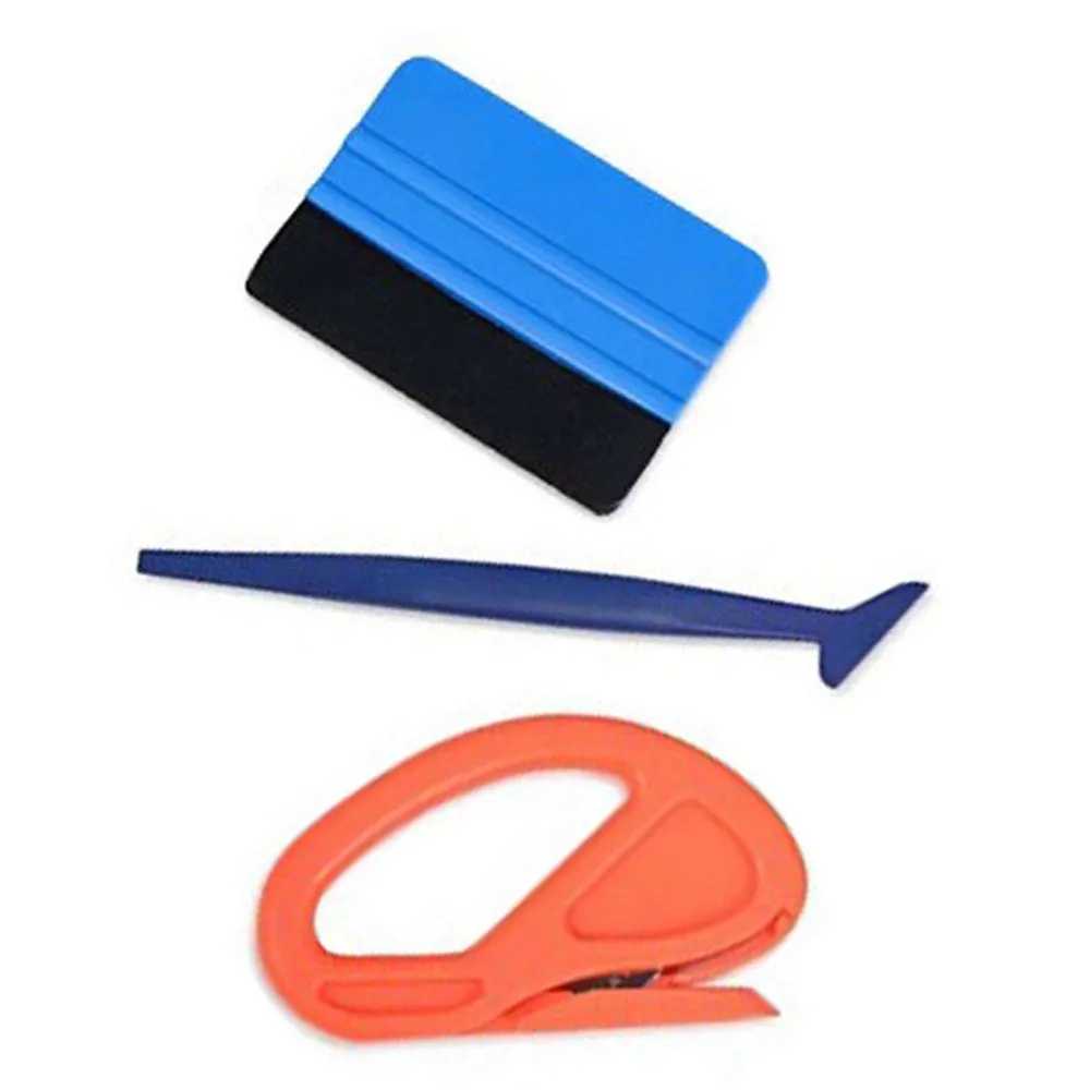 3Pcs/Set Car Vinyl Scraper Wrapping Tool Rubber Car Glass Protective Film Car Sticker Film Wrapping Tool Set Easy To Use Durable