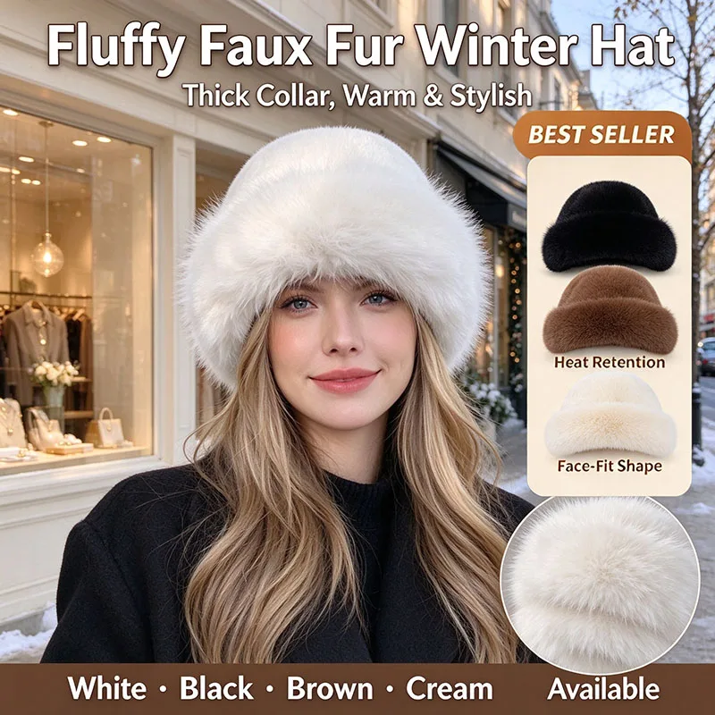 Autumn and Winter 2025 New Mongolian Hat Women's Fashion Fur Cap Fur Hat Brimless Plush Fluffy Skiing Riding Warm Caps MZr02