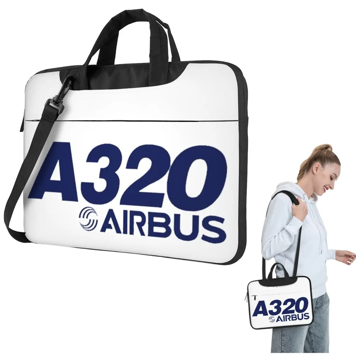 

Сумка для ноутбука Airbus A320 с логотипом через плечо, сумка для компьютера 13, 14, 15,6-дюймовая сумка для ноутбука Lenovo