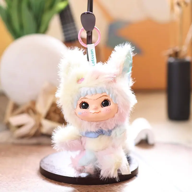 Adorable llavero de felpa y esmalte WAKUKU, accesorio para bolso temático Wakuku, figura de muñeca, juguete coleccionable