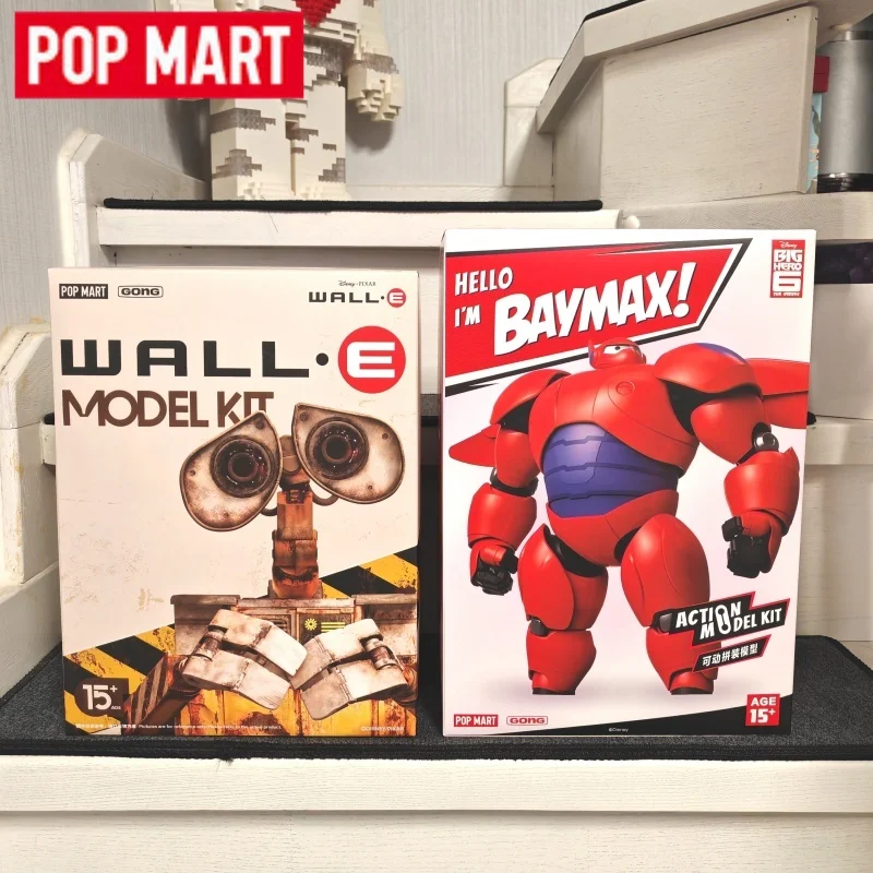 

Genuine Pop Mart Gong Big Hero 6 Baymax Wall-E Assembly Model Blind Box Figures Action Figures Mystery Boxes Hippers Anime Doll