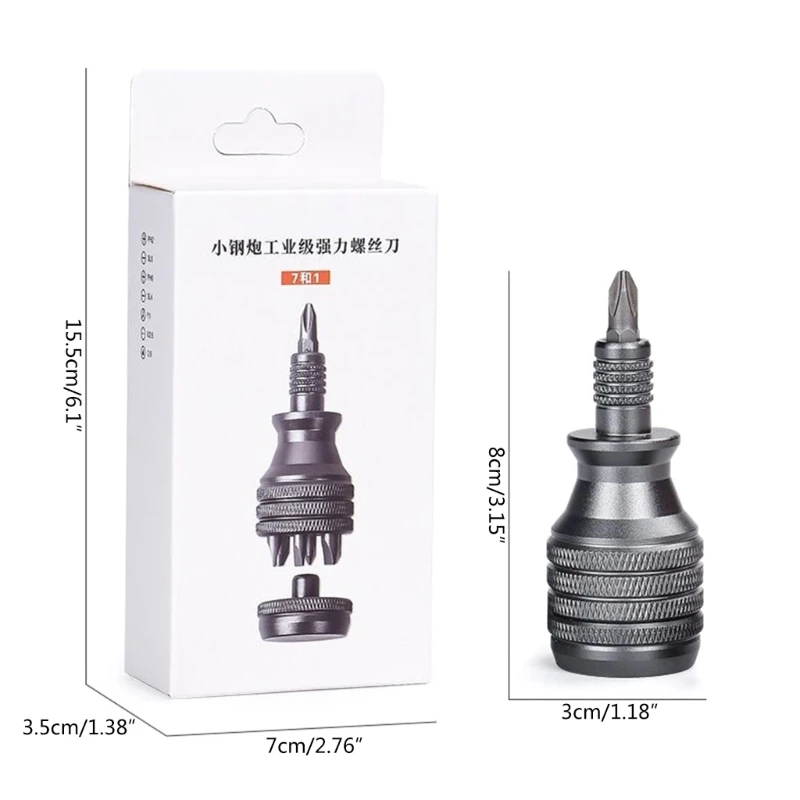 Convenient Magnetic Bit Holder Tool Screwdriver Tool Versatile Screwdriver Set Aluminum for Easy Screwdriving Drop Ship
