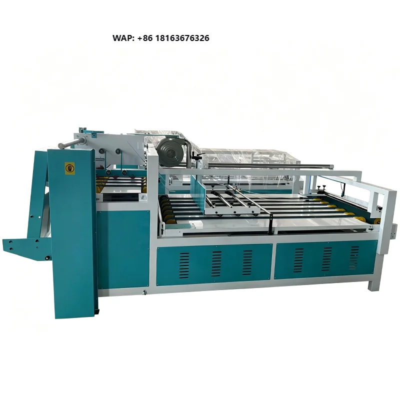 Manual Automatic Two Pieces Folder Gluer Two Sides Folding Gluing Machine Small Size Automatic Carton Box Folder Gluer Machine