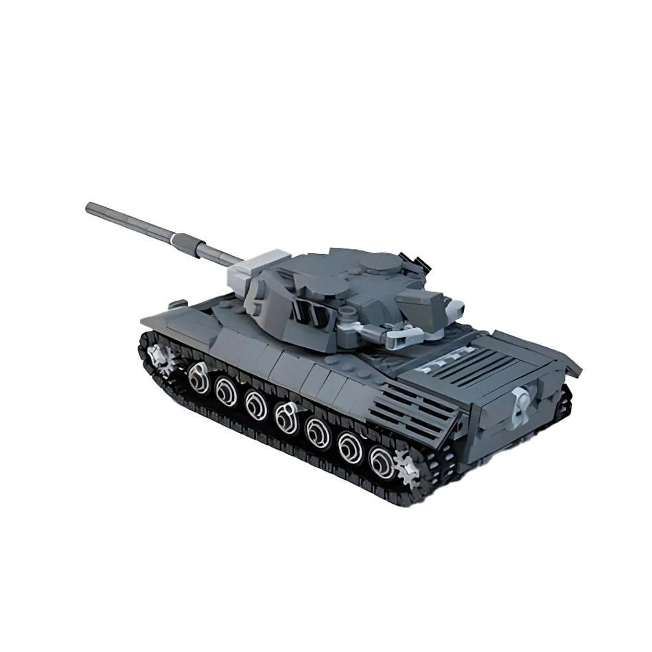 Main Battle Tank Leopard 1 Army Vehicle Building Block Model Soldier Battle Car Assembly Toy Bricks Desktop Decoration Ornaments