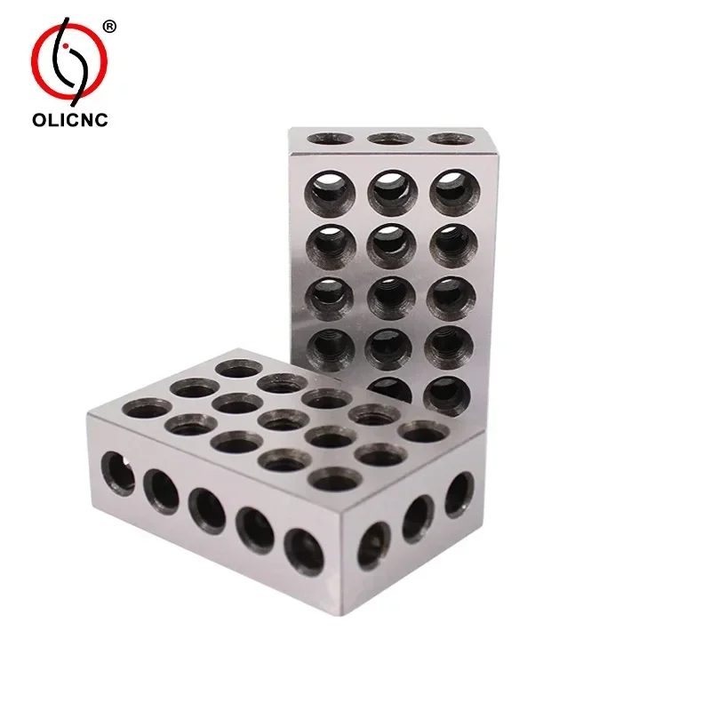 2 pcs Hardened Steel 1-2-3/ 25-50-75mm block gauge  Blocks 0.0001 Precision Matched Machinist Milling Tool 23 Holes