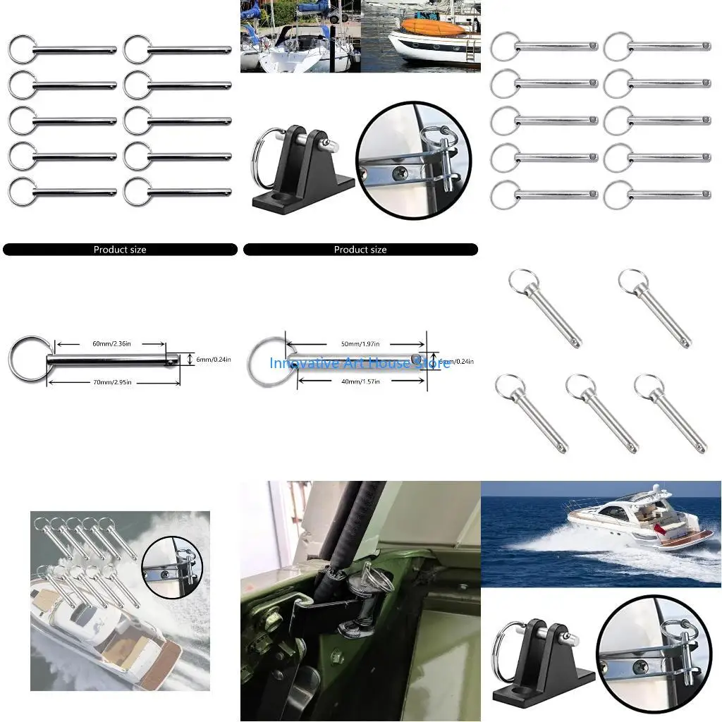 E1PC Carbon Steel Rings Pull Quick Release Locking Pins Button Head Multiple Size