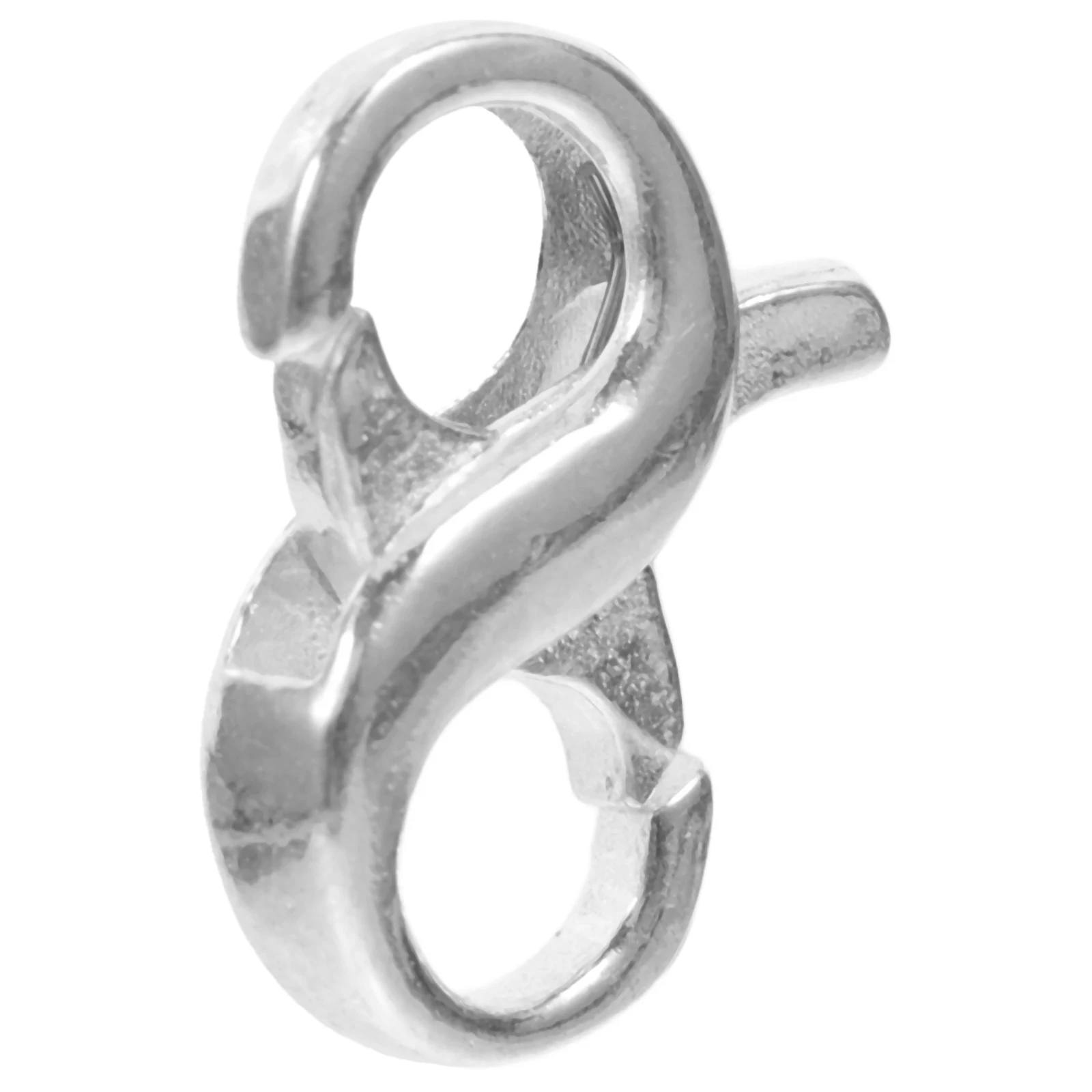 

S925 Sterling Silver Double Lock Clasps Small Size White Gold Plated Jewelry Making Supplies Lobster Clasp Converter Necklace