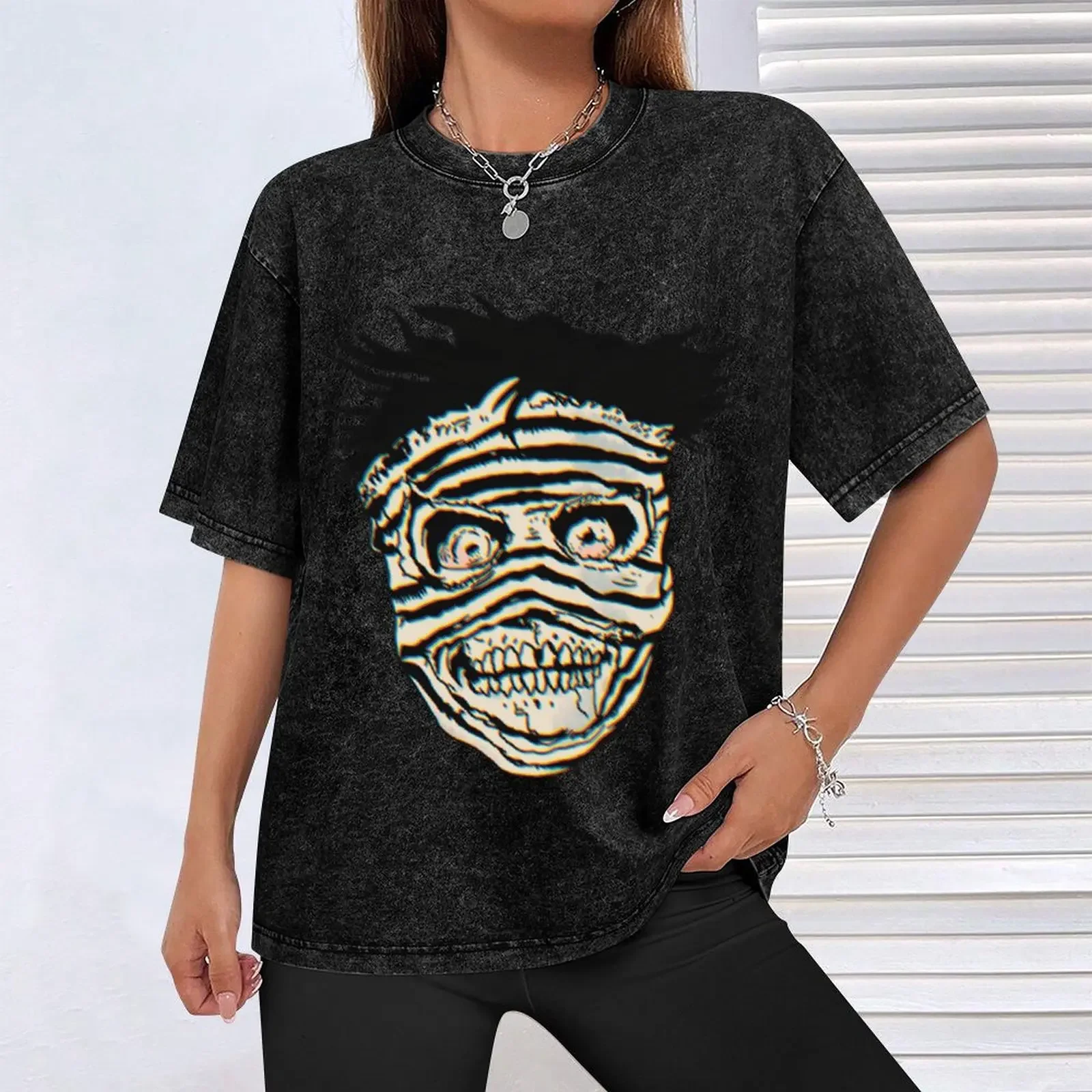 تي شيرت Mongo Fink تي شيرت شخصيات الرسوم المتحركة للأولاد باللون الأبيض للرجال تي شيرت عادي #4