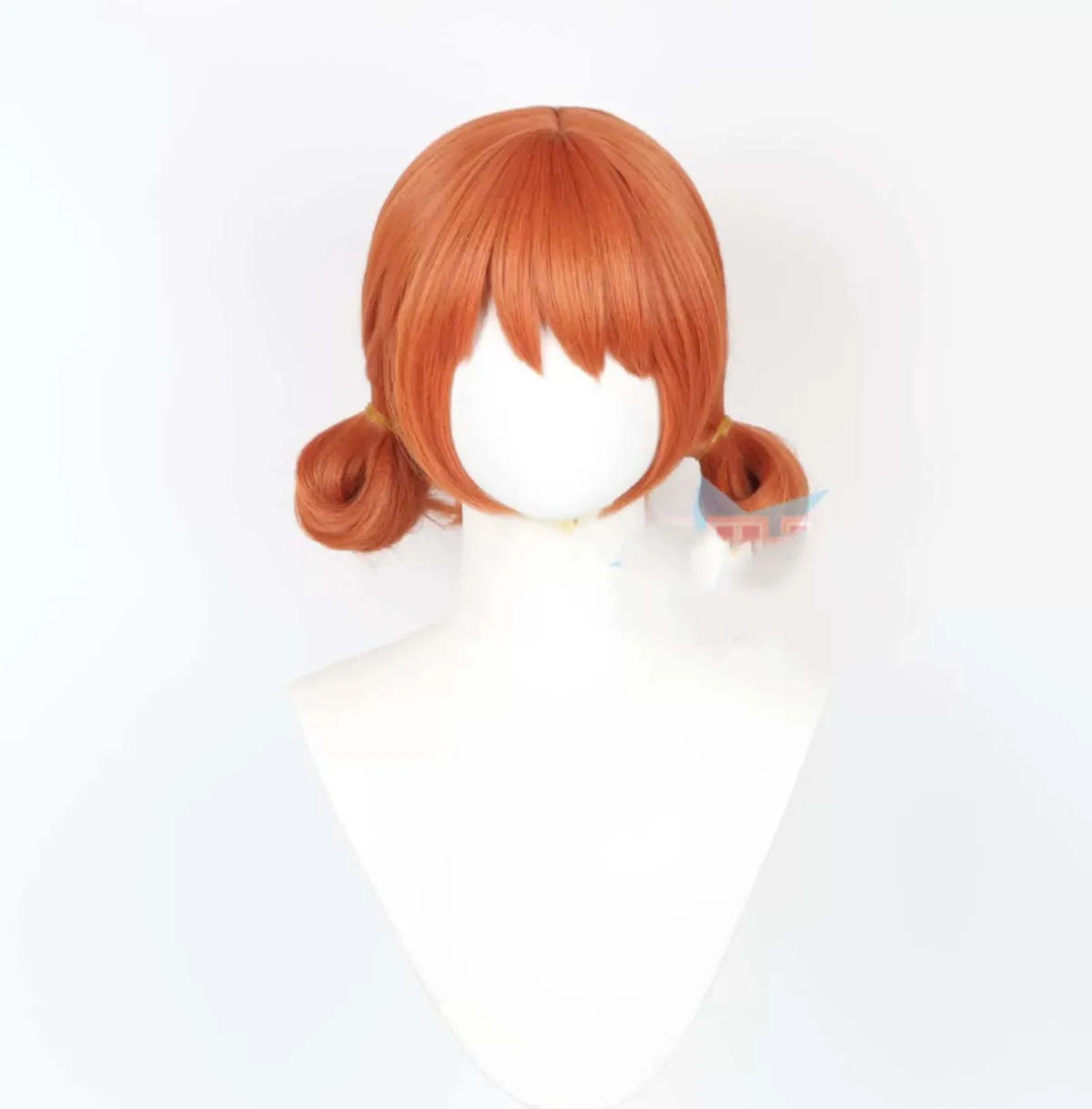 Women Game Stardew Valley Penny Cosplay Wig Heat Resistant Synthetic Double Messy Buns Short Ginger Orange Hair For Party